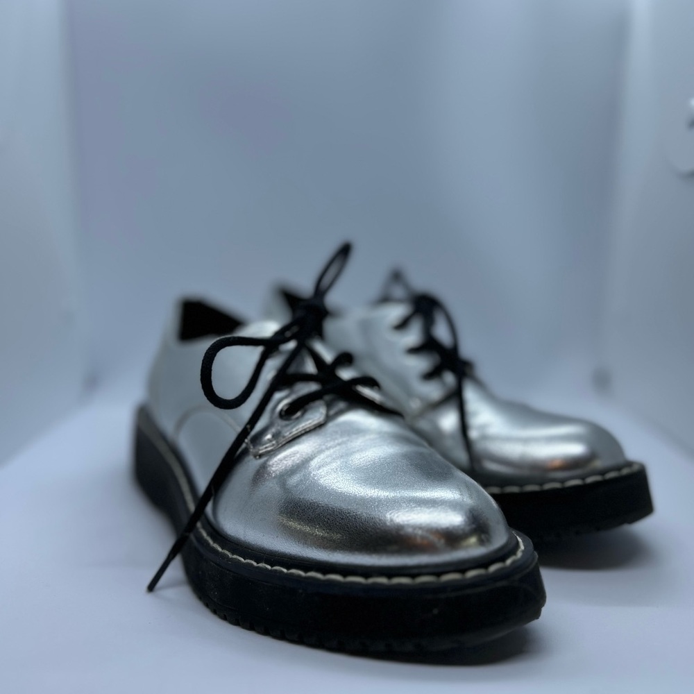 Silver Women's Oxford Shoes